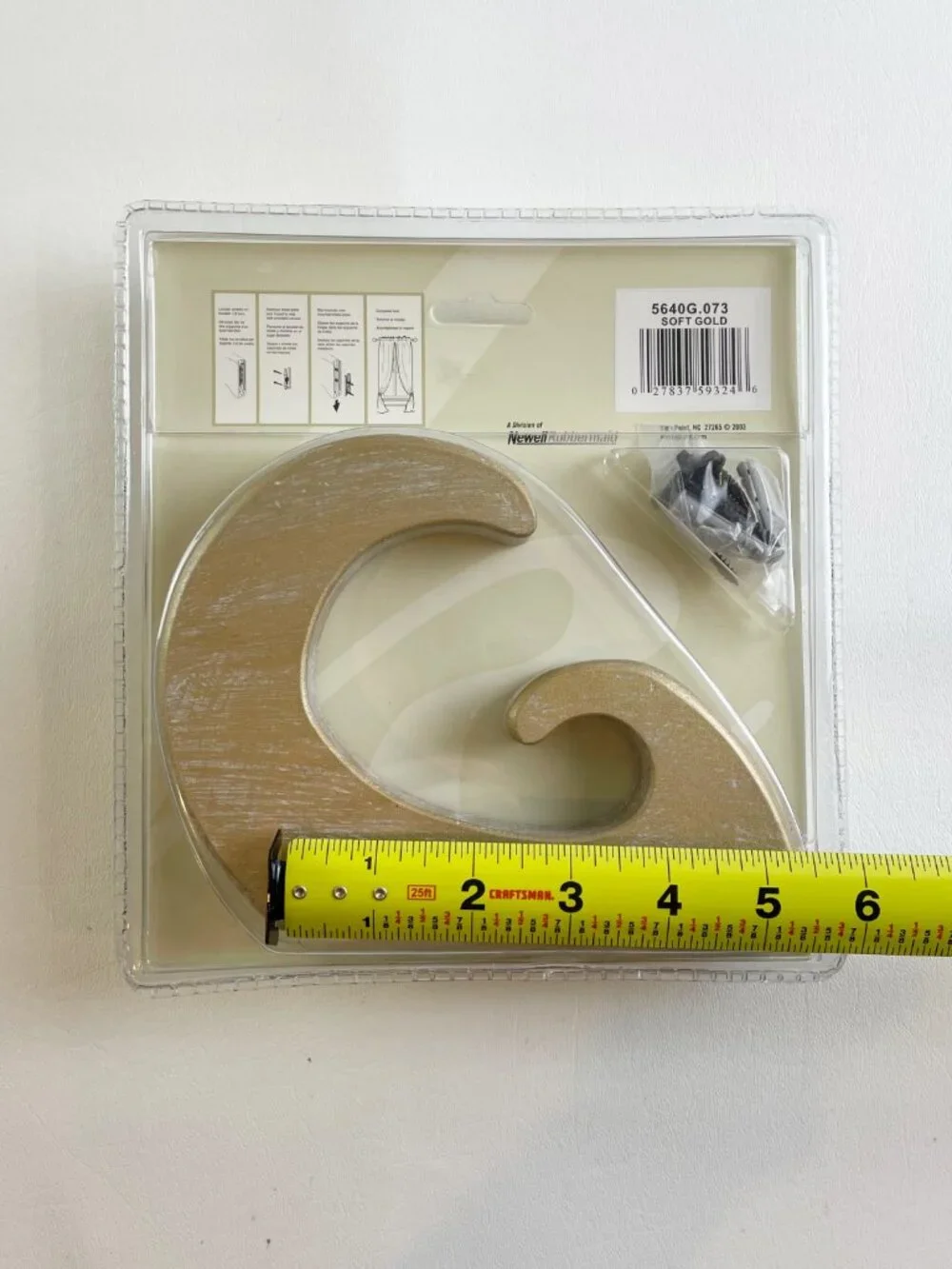 Kirsch Wood Holdbacks Set of 2 Soft Gold